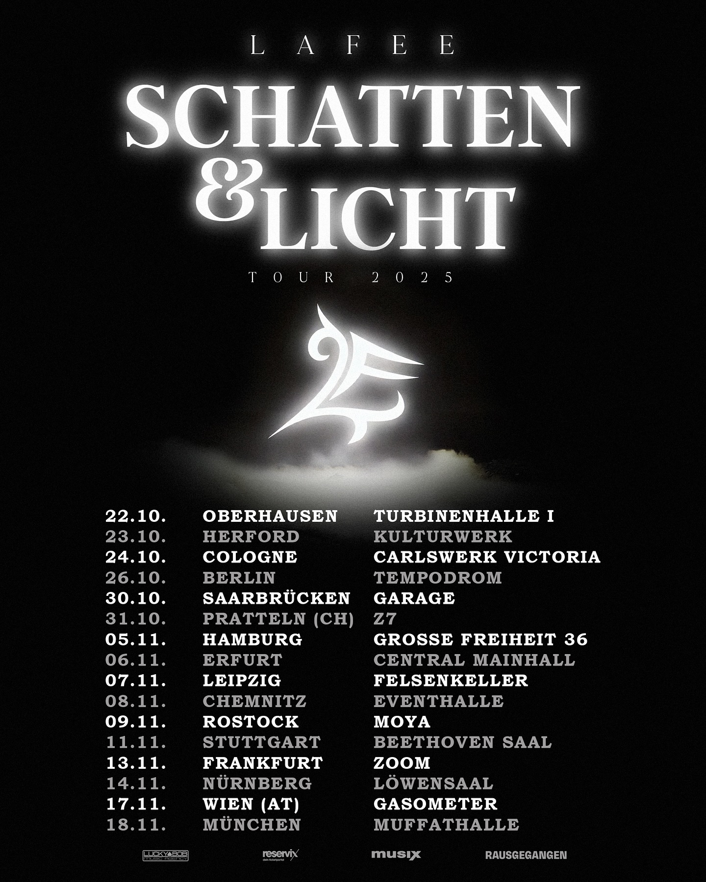 LaFee SCHATTEN & LICHT TOUR Tour Poster